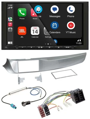 JBL USB 2DIN MP3 Bluetooth AUX Autoradio für Alfa Giulietta 05/2010-10/2013 silb - Bild 1 von 4