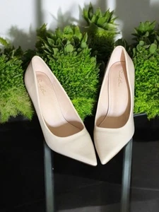 Lady Baer Women Pointed Toe High Heels Beige Gloss Stilettos Sexy Pumps Ladies 9 - Picture 1 of 8