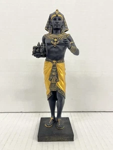Design ToscanoÄgyptischer Pharao Figur Veronese Design Bronze und Gold Akzente - Bild 1 von 8