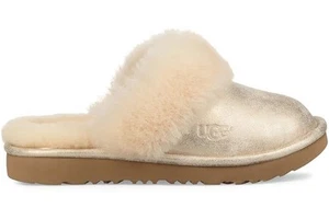 UGG Damen / Mädchen Metallic Gold Hausschuhe - Größe UK 2 - Nagelneu Originalverpackt - Bild 1 von 4