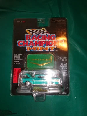 Racing Champions Mint Dark Teal Blue 1957 Chevy Bel Air Issue #31 Die Cast 1:61 - Image 1 of 2