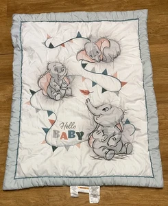 Disney Hello Baby Elephant Comforter Blanket Quilted Wall Hanging Nursery - Picture 1 of 8