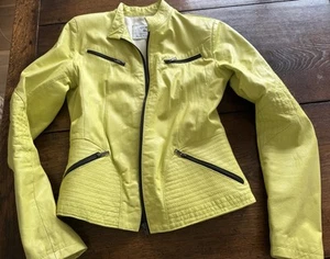 Damen Lederjacke Gr. S Zitronengelb - Bild 1 von 5