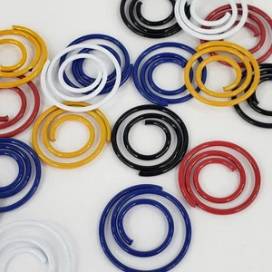 20 mini clips espirales 5 clrs primarios espirales diarios basura arte en papel álbumes de recortes - Imagen 1 de 4