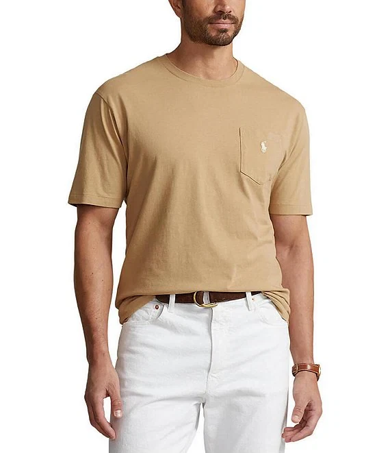 Polo Ralph Lauren Hombres Bolsillo Camiseta Calce Clásico Manga Corta Colores Sólidos Camiseta Foto 1 de 1