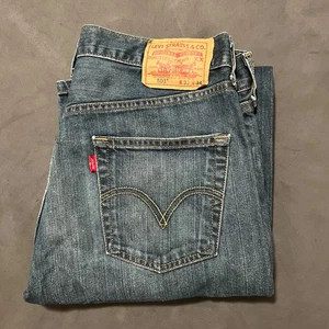 Vintage Levi's 501 XX Men's 33x34 (32x33) Red Tab Button Fly Jeans Distressed - Picture 1 of 11