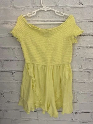 Art Class Girls Smocked Short Sleeve Romper One-Piece Yellow Size S (6/6x) - Image 1 of 4