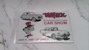 Wolfpack 1989 Vintage Metal Plaque Car Show Litchfield IL 4th Annual - Picture 1 of 1