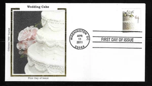USA SC # 4521 Wedding Cake FDC . Colorano Silk Cachet - Picture 1 of 1