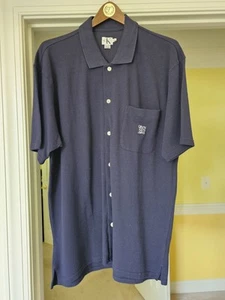 Calvin Klein Camphemd dunkelblau gewebt 100% Baumwolle Größe XL - Bild 1 von 4