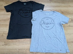 Womens O'Neill T-shirts One Black One Grey Size Medium Beach Summer Workout - Picture 1 of 9
