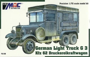 MAC Distribution 1/72 (20mm) Mercedes Benz G3 Light Truck Kfz62 Druck.KW - Picture 1 of 1