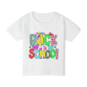 Colorful Back to School Toddler T-Shirt, Kids Graphic Tee, Fun Playwear, [...] - Picture 1 of 36