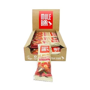 Mulebar Barre proteine vegan 100% naturali 24% proteine gusto mandorla fragola - Foto 1 di 6
