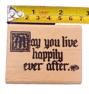 Love you to bits May you live happily ever after rubber stamp - Picture 1 of 3