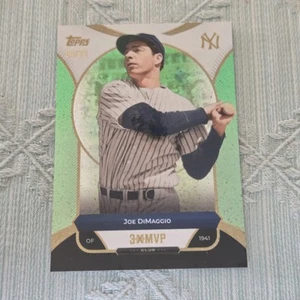 2025 Topps 3 MVP Joe DiMaggio GREEN STARDUST FOIL /99 #32 - Picture 1 of 3