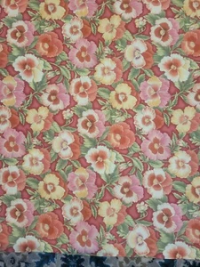 Floribunda~~Pinks, Oranges, Yellows Pansies~~Benartex~~78" X 44" 2+ Yards - Picture 1 of 4