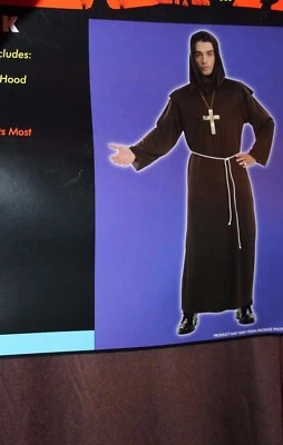 Totally Ghoul MONK Bata Larga Marrón con Capucha Hombre Disfraz de Halloween Talla Única  Foto 1 de 4