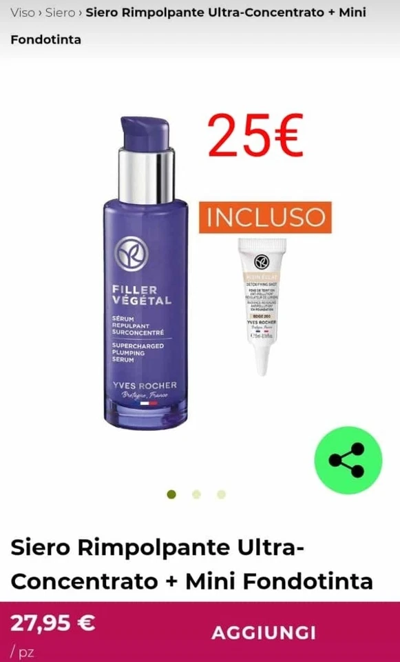 yves rocher anti-wrinkle vegetable filler serum - Image 1 of 1