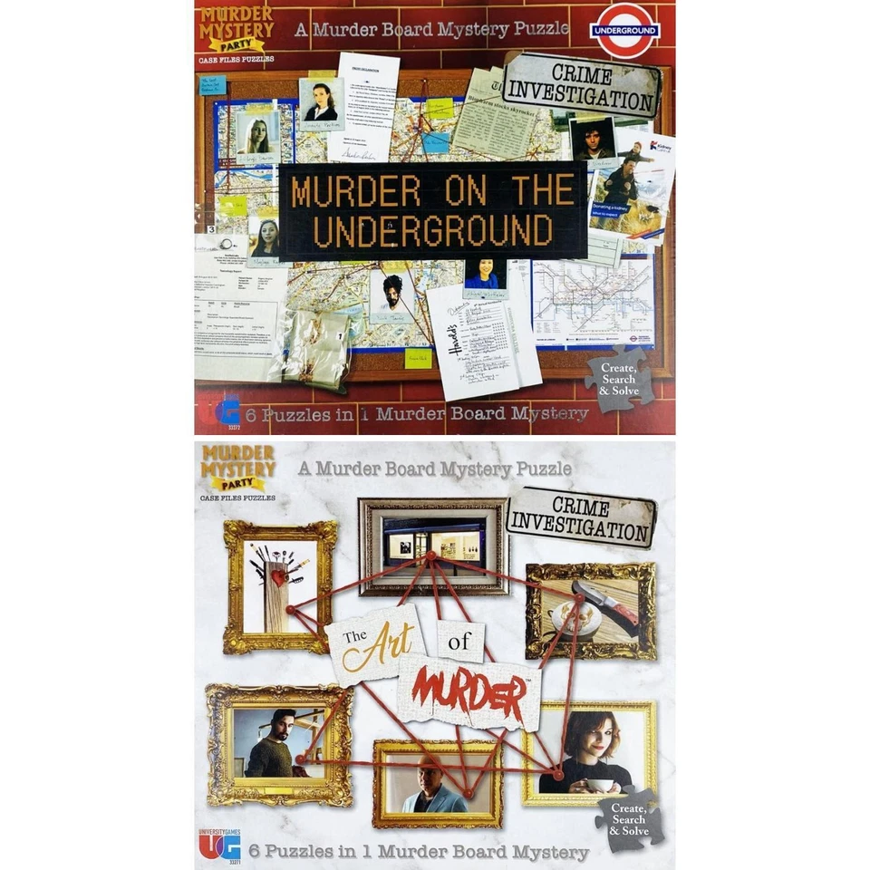 University Games Murder Board Mystery Puzzle - Image 1 of 1