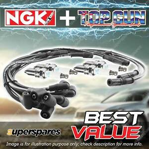 NGK Ignition Spark Plug Leads Wires Kit for Ford Courier PC 2.6L 4Cyl 90-96