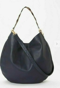 navy leather bag