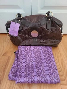Hot in Hollywood NWT Brown Croc Shoulder Bag Purse w/Storage Bag - Picture 1 of 9