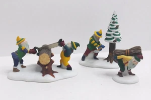 Dept 56 WOODSMEN ELVES Set of 3 Heritage Village Christmas #5630-8 in Box - Picture 1 of 9