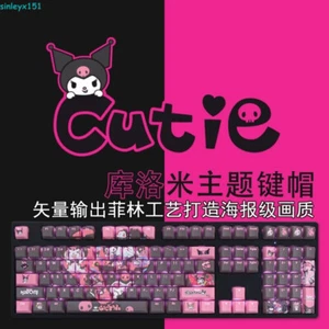 Kuromi Cartoon Translucent 108 Keys PBT Keycap For Mechanical Keyboard Cute Gift - Picture 1 of 6