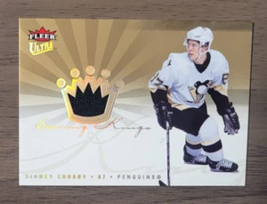 2005 2005-06 FLEER ULTRA SIDNEY CROSBY SCORING KINGS ROOKIE JERSEY BLACK #3 - Picture 1 of 2