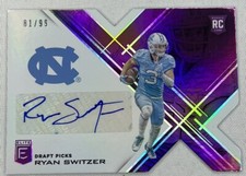 2017 Panini Elite Draft Picks Status Purple Die-Cut /99Ryan Switzer Rookie Auto