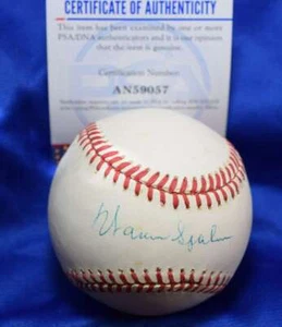 Warren Spahn PSA DNA Autograph National League Signed Baseball - Picture 1 of 1