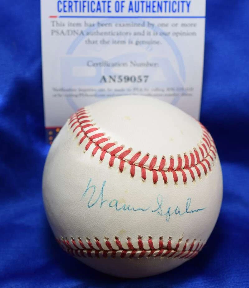 Warren Spahn PSA DNA Autograph National League Signed Baseball - Image 1 of 1