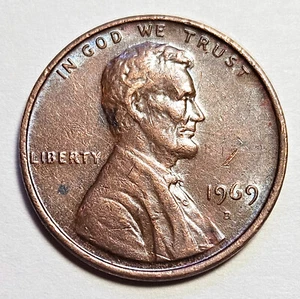 1969 D Lincoln Cent Small D weiter vom Datum teilweise FG - Bild 1 von 8