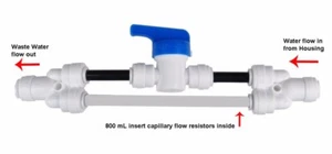 800 ML Restrictor Reverse Osmosis RO Membrane Manual Flush Kit - Picture 1 of 2