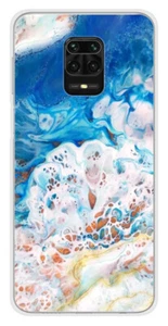 Coque en silicone imprimée compatible Xiaomi Redmi Note 9S Marbre océan - Picture 1 of 3