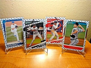 Lot of (4) 2021 Donruss Independence Day Parallel Cards - Smoltz/Tim Anderson