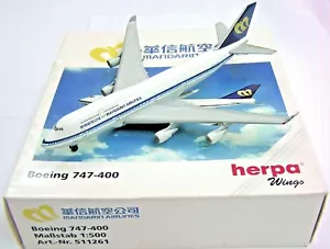 Herpa Wings 1:500 511261 Mandarin Airlines B747-400 B-16801- Aircraft Model - Picture 1 of 1