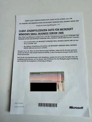 Microsoft Windows Small Business Server 2008 Device 5-CAL / X14-77392 - Bild 1 von 2