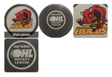 BELLEVILLE BULLS OHL OFFICIAL HOCKEY PUCK INGLASCO MFG. MADE IN SLOVAKIA 🇸🇰