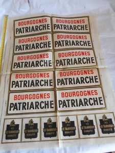 vintage advertising shop window transfers decals Patriarche Burgundy wine 1950s - Picture 1 of 3