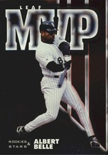 1998 Leaf Rookies and Stars Leaf MVP's Baseball Card #6 Albert Belle /4500