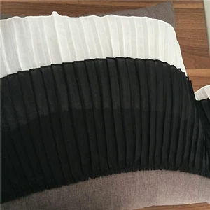 Plissettato Chiffon Pizzo Bordo By Iarda Elegante Stengthen Abito Allungare - Foto 1 di 5