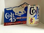 Vintage Old Colt 45 Malt Liquor 3-D thin Foil National Beer Sign New Old Stock