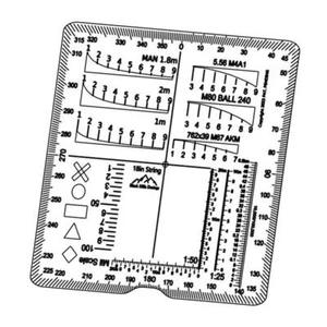 Range Finder Card, Hunt-R Card, Range-R Card, 900m Measurement Slide Rule Tool - Picture 1 of 15