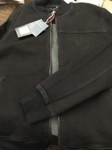 NEW TRUE RELIGION DESIGNER MENS MOTO VARSITY BOMBER JACKET SZ XL - Picture 1 of 12