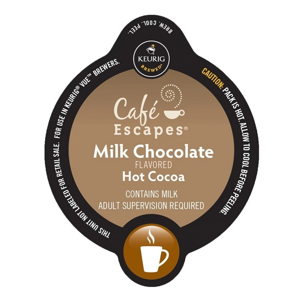 Cafe Escapes Milk Chocolate Hot Cocoa, 16 Vue Packs - Old- discontinued Bulk PKG - Image 1 of 1