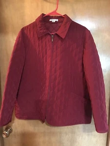 Burgundy Red Pendleton Quilted Zip Up Jacket Size XL - Picture 1 of 3