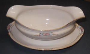 NORITAKE PORZELLAN HANDBEMALT NIPPON DIE KELTISCHE SAUCIERE SCHALE BEFESTIGT UNTERTELLER - Bild 1 von 6