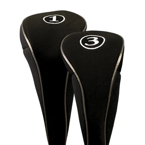 COMPLETO # 1 3 MADERAS NUEVO JUEGO DE CUBIERTAS DE CABEZA DE PALOS DE GOLF DRIVERS NEGROS TAPA COMPLETA - Imagen 1 de 8